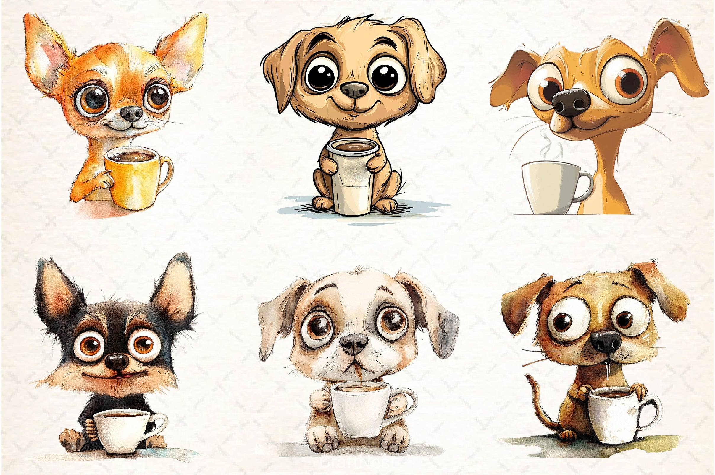 Crazy Dog Clipart Bundle - CraftNest - Digital Crafting and Art