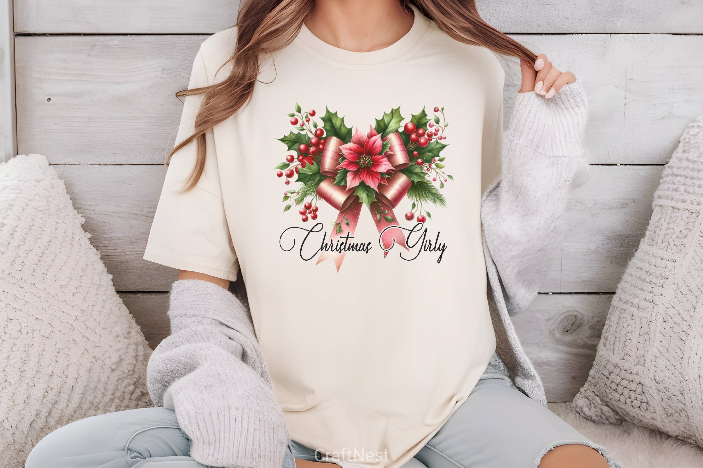 Christmas Coquette Bow Clipart Bundle - CraftNest - Digital Crafting and Art