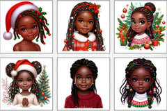 Christmas Black Girl Clipart Bundle 3 - CraftNest - Digital Crafting and Art