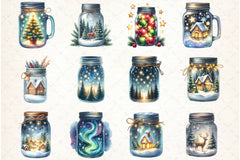 Christmas Magic Jars Clipart Bundle - CraftNest - Digital Crafting and Art