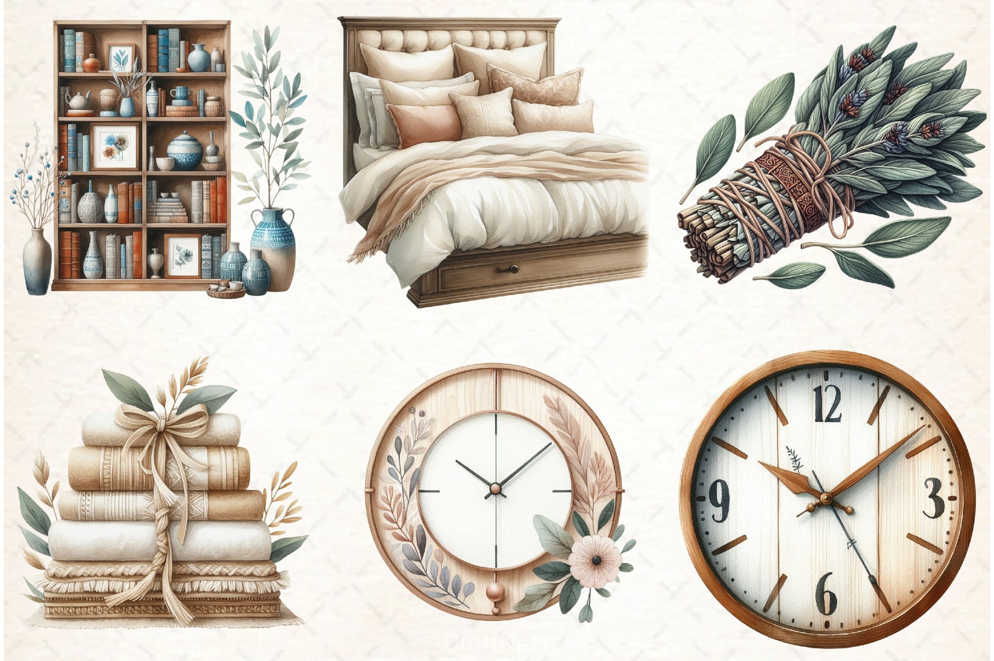 Boho Interior Clipart Bundle - CraftNest - Digital Crafting and Art