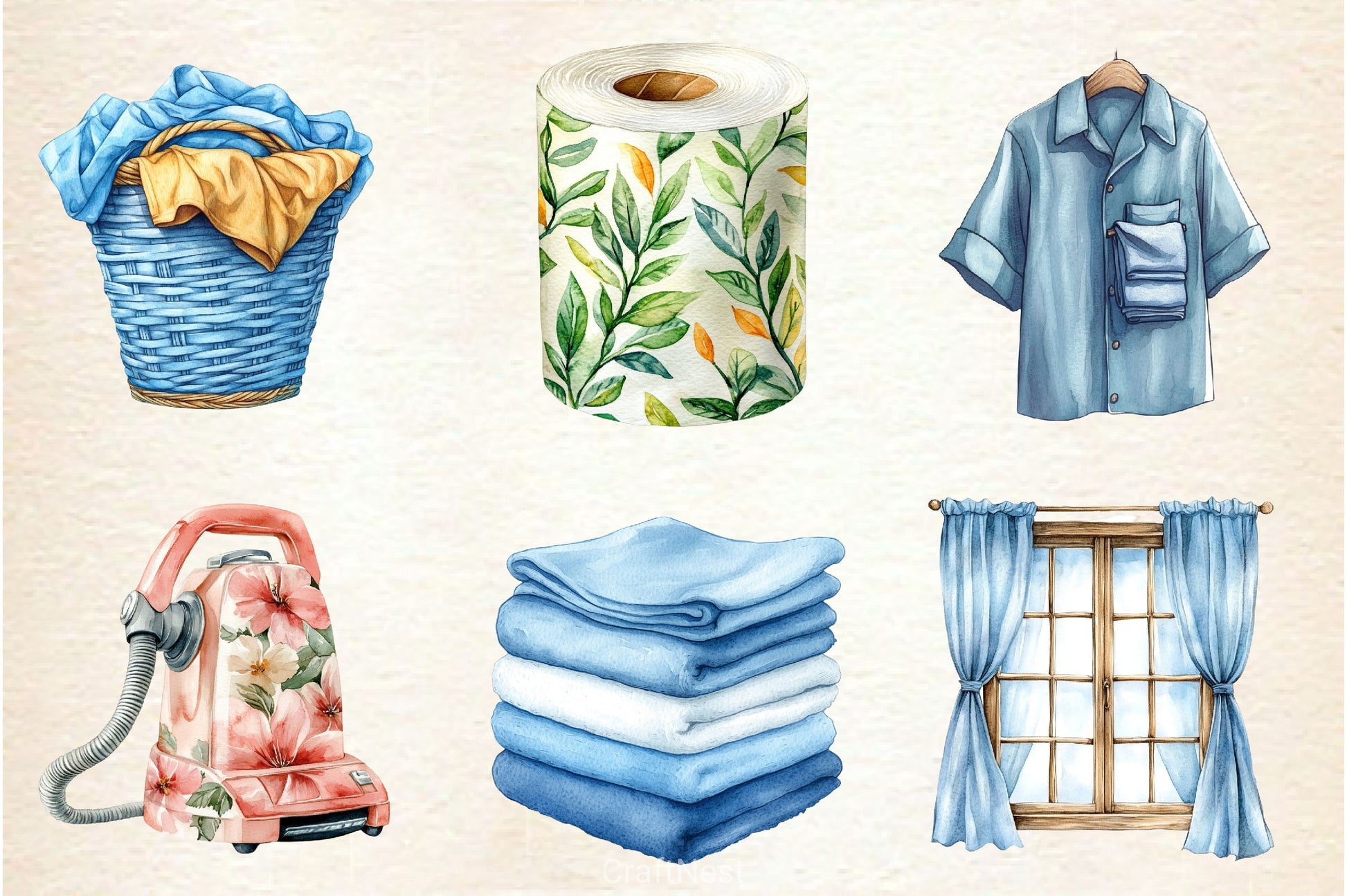 Housekeeping Clipart Bundle - CraftNest - Digital Crafting and Art