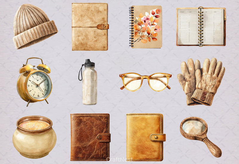 Daily Essentials Clipart Bundle - CraftNest - Digital Crafting and Art