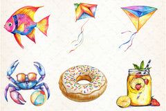 Summer Beach Fun Clipart Set - CraftNest - Digital Crafting and Art