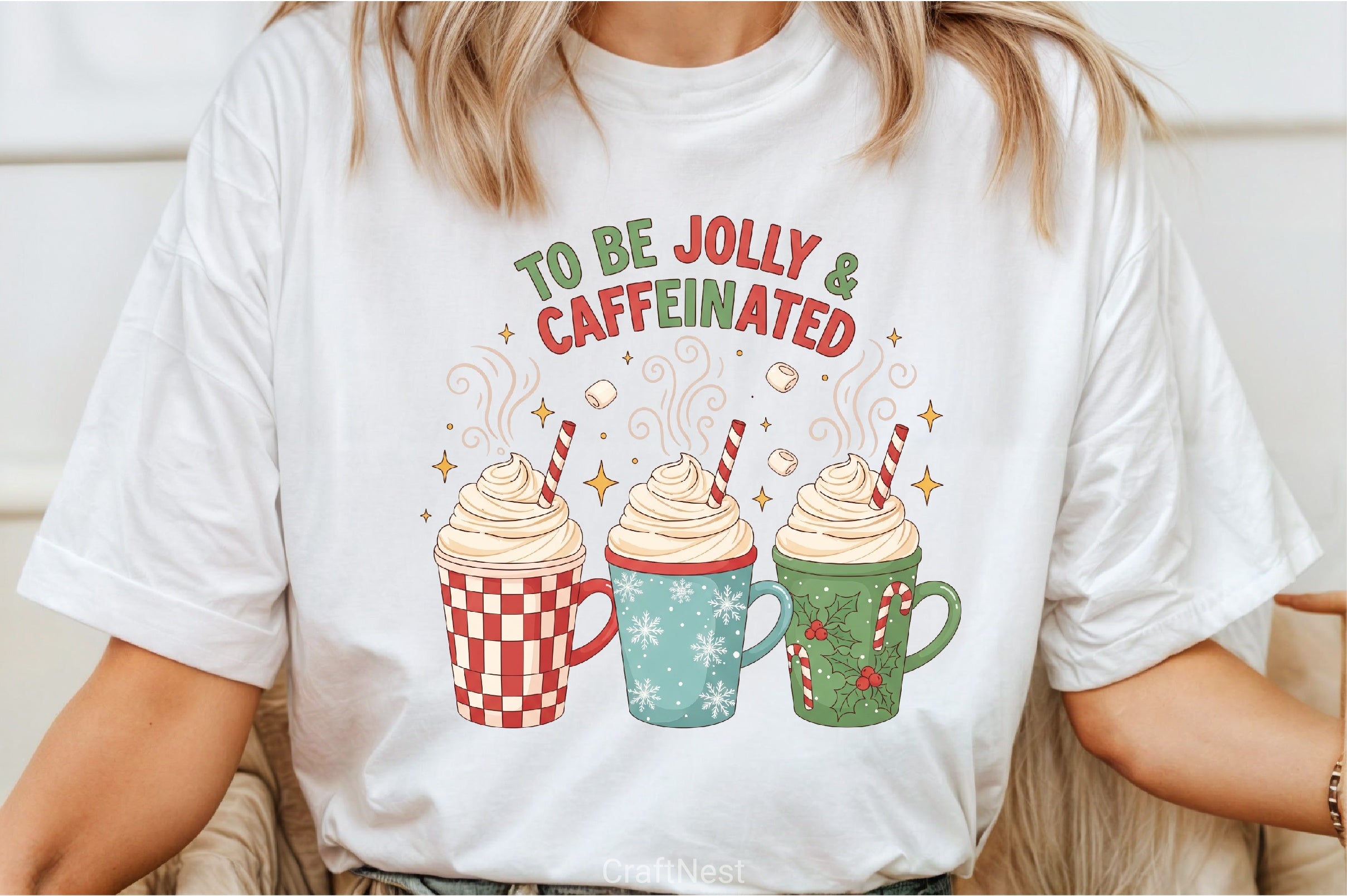 Jolly & Caffeinated Christmas Coffee Clipart Bundle - CraftNest - Digital Crafting and Art