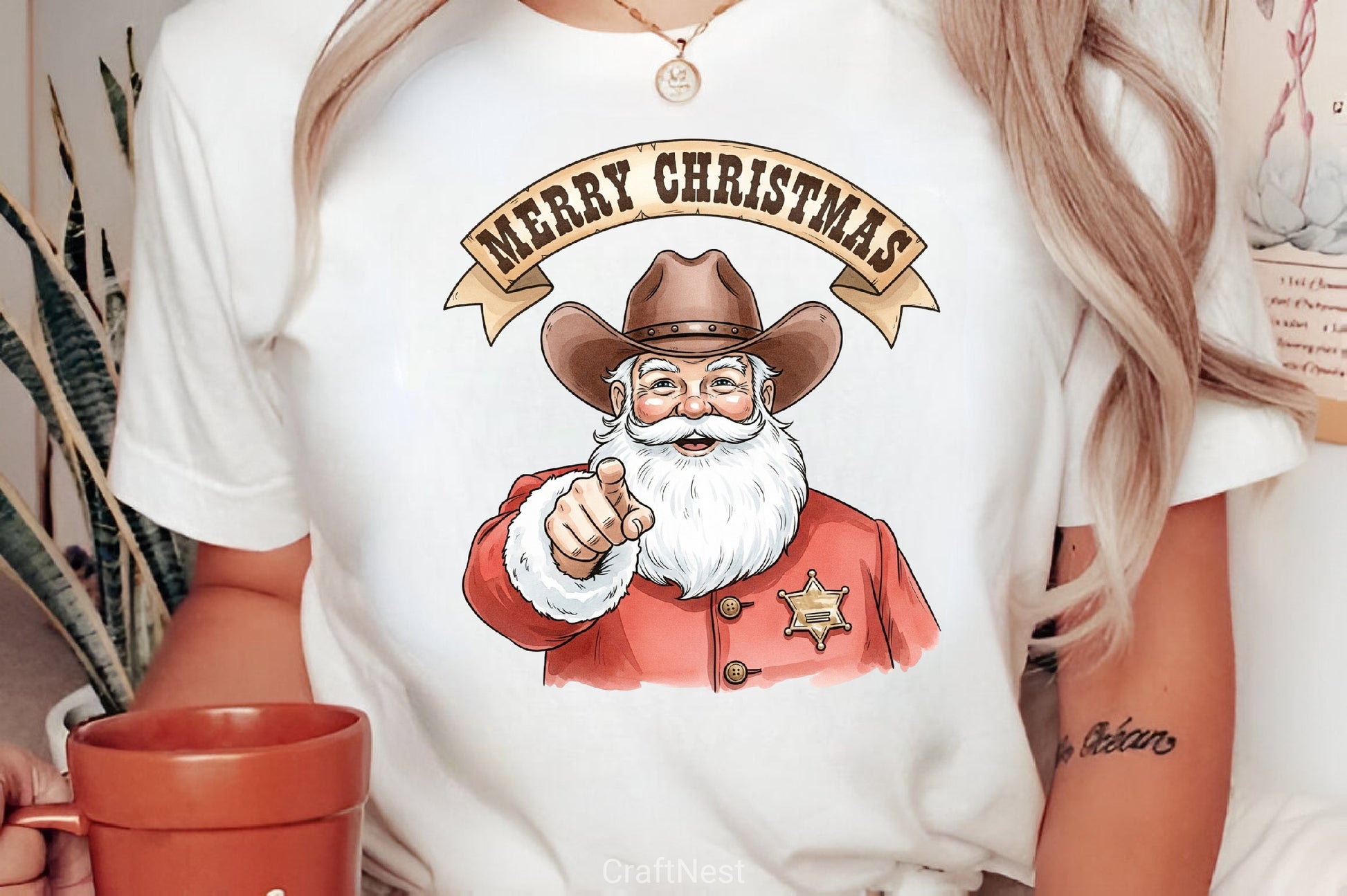 Merry Christmas Cowboy Santa Clipart Bundle - CraftNest - Digital Crafting and Art