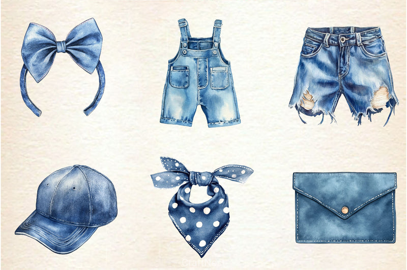 Denim Clipart Bundle 2 - CraftNest - Digital Crafting and Art