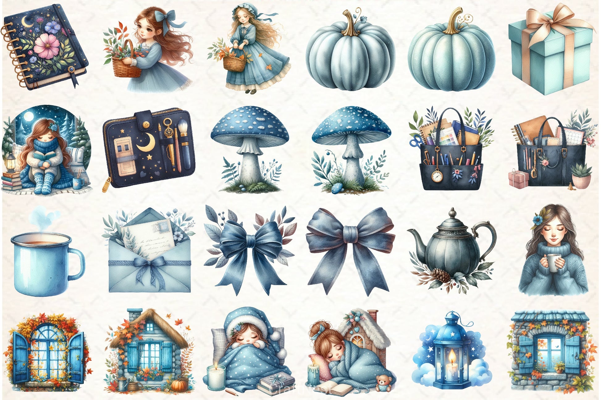Rustic Cozy Autumn Clipart Bundle 2 - CraftNest - Digital Crafting and Art