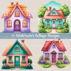 Cottages Clipart Bundle - CraftNest - Digital Crafting and Art