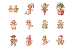 Christmas Gingerbread Man Clipart Bundle 4 - CraftNest - Digital Crafting and Art