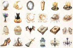 Neutral Halloween Clipart Bundle 6 - CraftNest - Digital Crafting and Art