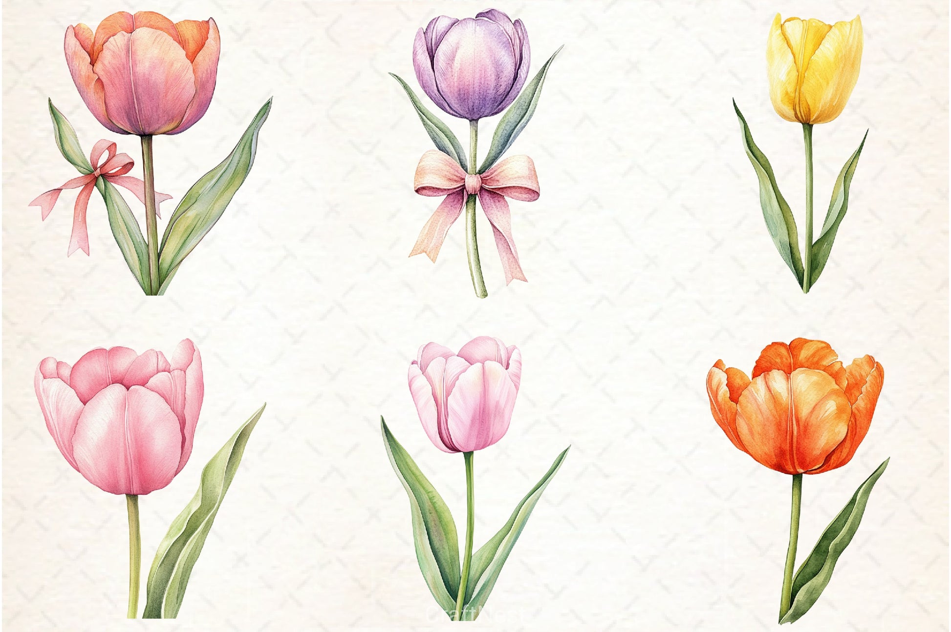 Tulip Flower Clipart Bundle 5 - CraftNest - Digital Crafting and Art