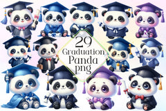 Graduation Panda Clipart Bundle - CraftNest - Digital Crafting and Art