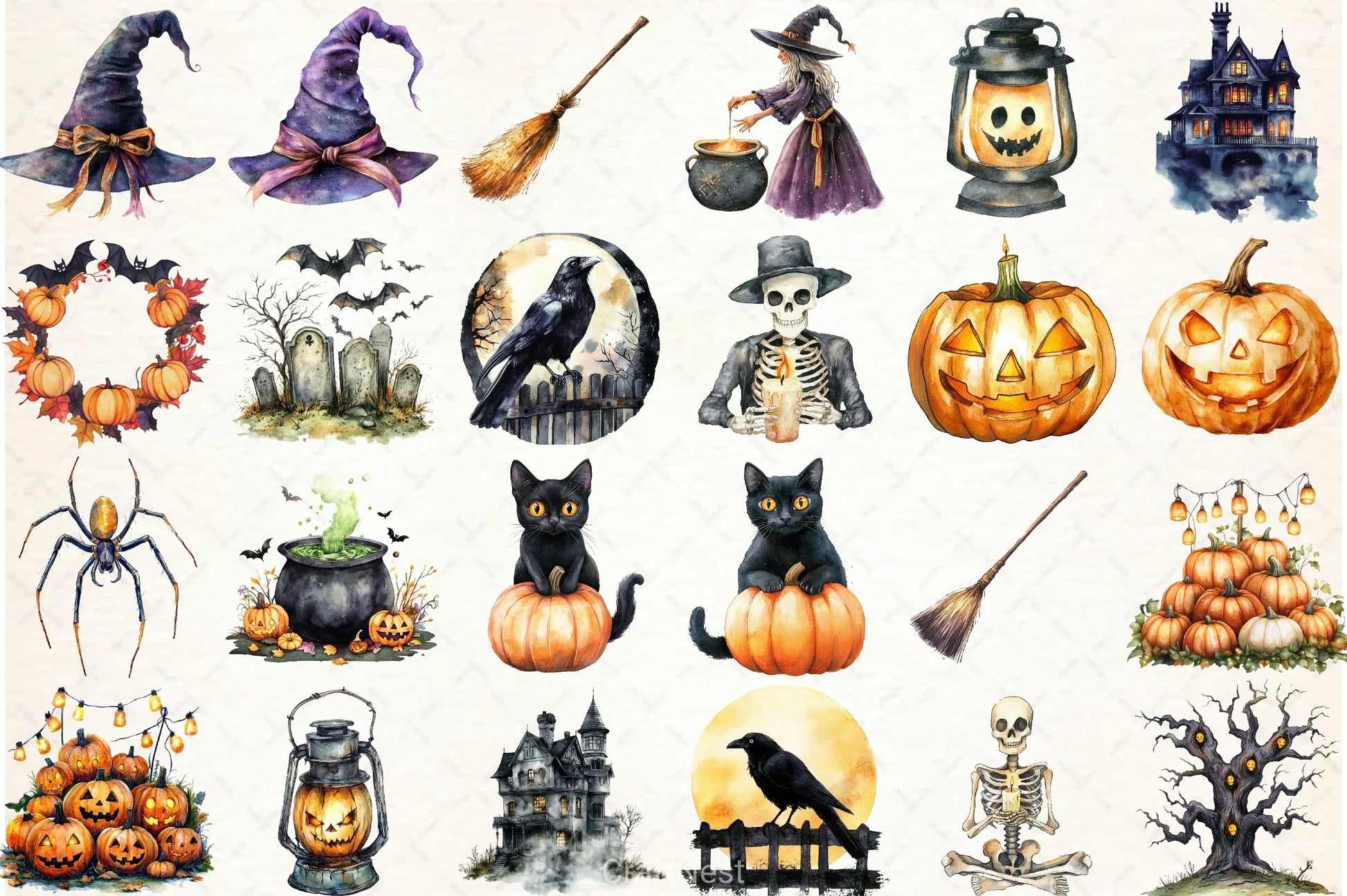 Spooky Halloween Clipart Bundle 6 - CraftNest - Digital Crafting and Art