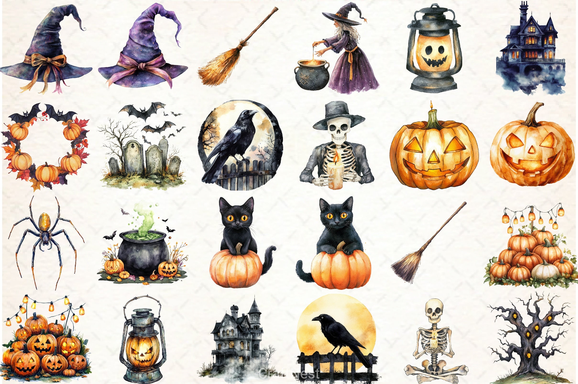 Spooky Halloween Clipart Bundle 6 - CraftNest - Digital Crafting and Art