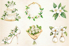 Jasmine Wedding Decor Clipart Bundle - CraftNest - Digital Crafting and Art