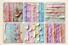 Seamless Shabby Chic Layered Torn Paper Digital Paper - CraftNest - Digital Crafting and Art