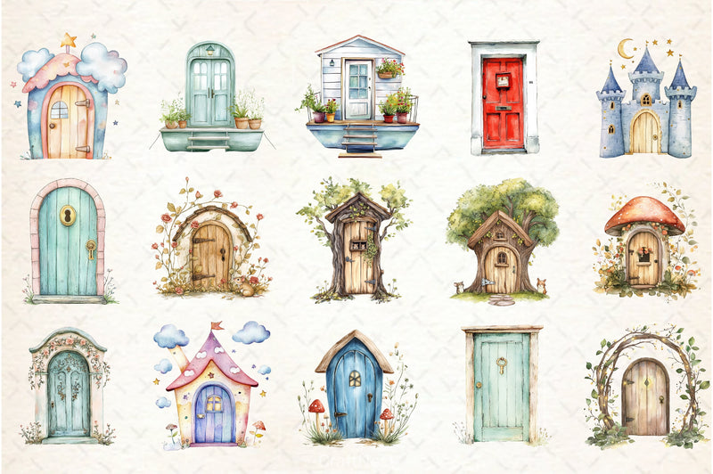Door Clipart Bundle 3 - CraftNest - Digital Crafting and Art