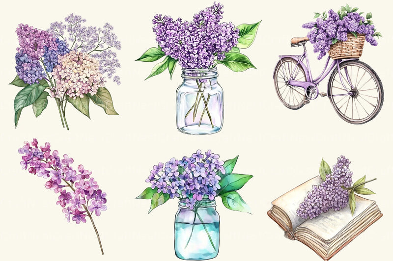 Lilac Clipart Bundle - CraftNest - Digital Crafting and Art