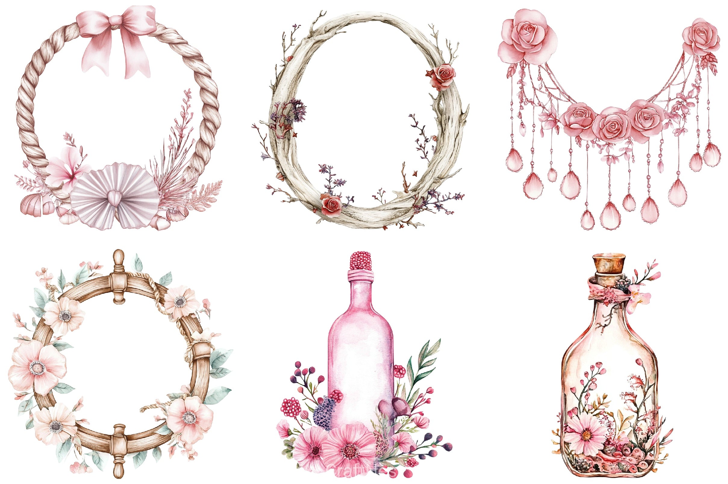 Coquette Coastal Fisherman Clipart Bundle 2 - CraftNest - Digital Crafting and Art