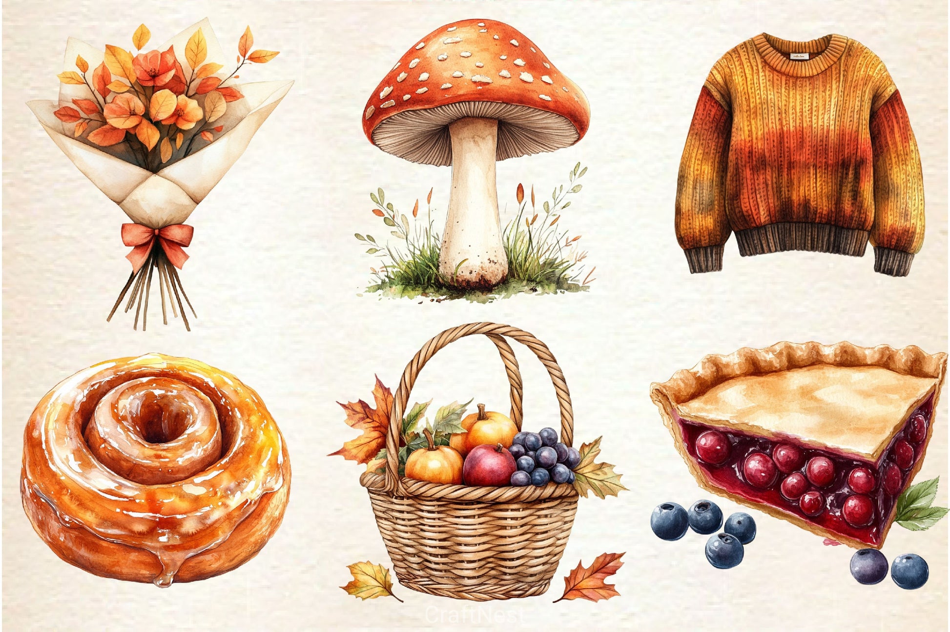 Lovely Autumn Clipart Bundle - CraftNest - Digital Crafting and Art