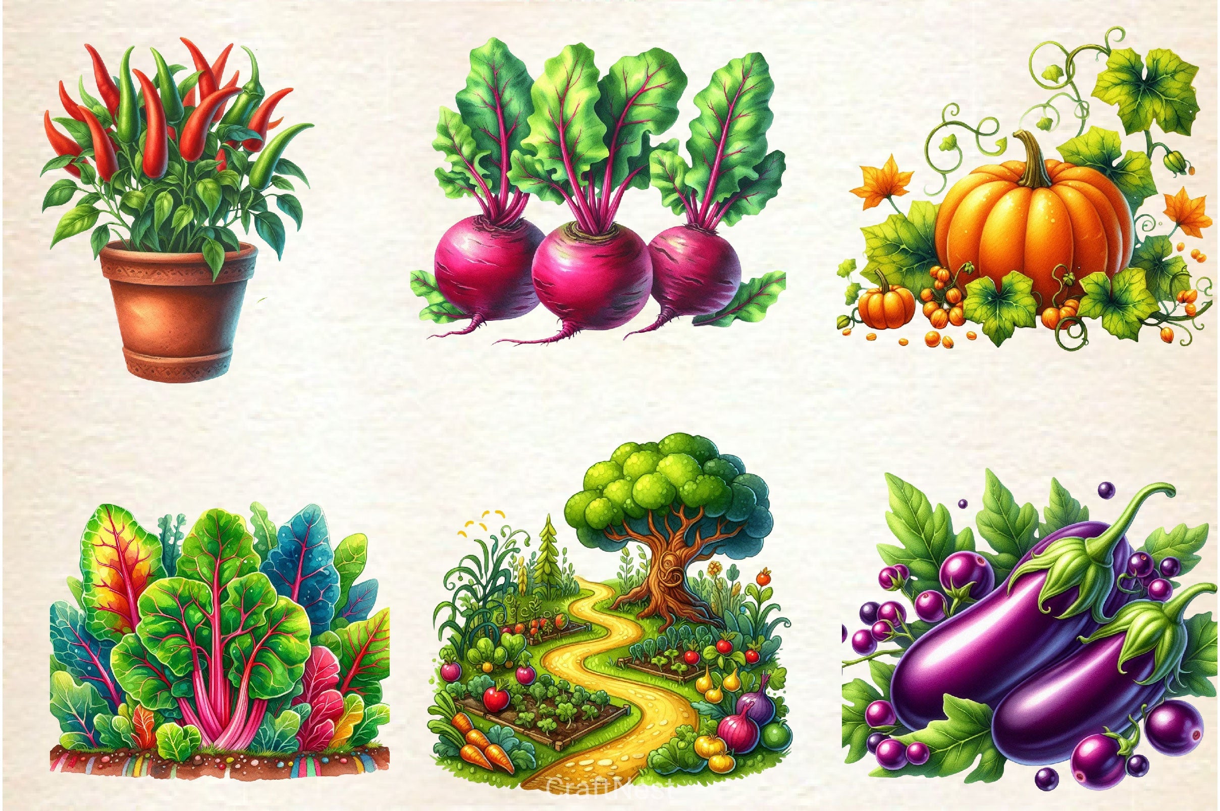 Garden Patch Clipart Bundle - CraftNest - Digital Crafting and Art