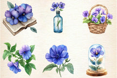 Butterfly Pea Flower Clipart Bundle - CraftNest - Digital Crafting and Art