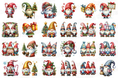 Christmas Gnome Winter Graphics Clipart Bundle - CraftNest - Digital Crafting and Art