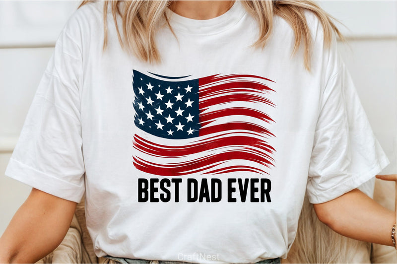 Patriotic Best Dad Clipart Bundle - CraftNest - Digital Crafting and Art