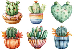 Cute Cactus Clipart - CraftNest - Digital Crafting and Art