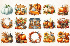 Fall Aesthetic Clipart Bundle - CraftNest - Digital Crafting and Art