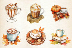 Cozy Autumn Coffee Clipart Bundle 2 - CraftNest - Digital Crafting and Art