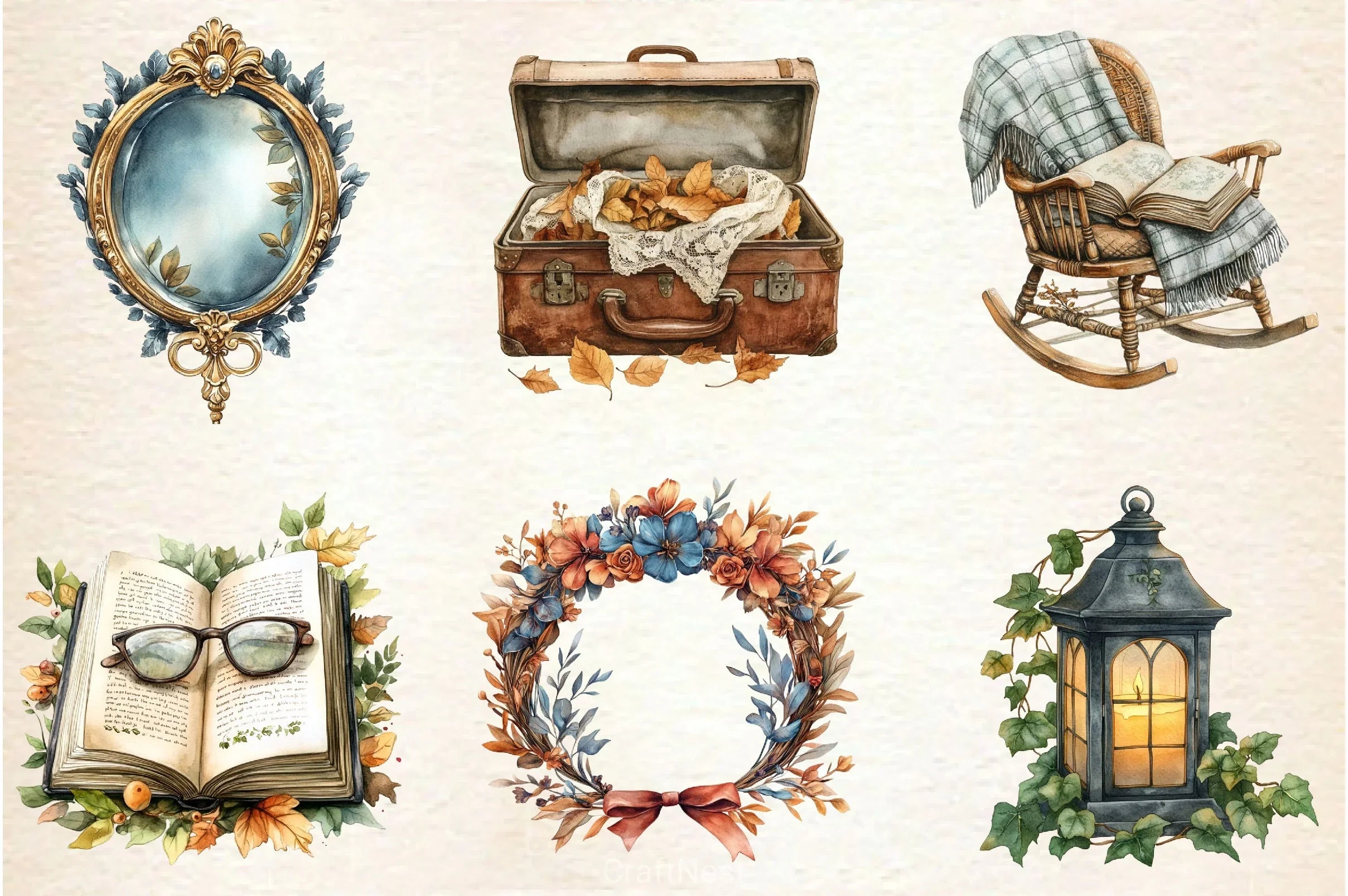 Beautiful Vintage Fall Clipart Bundle 2 - CraftNest - Digital Crafting and Art