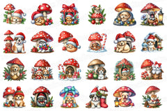 Christmas Dogs Clipart Bundle 1 - CraftNest - Digital Crafting and Art