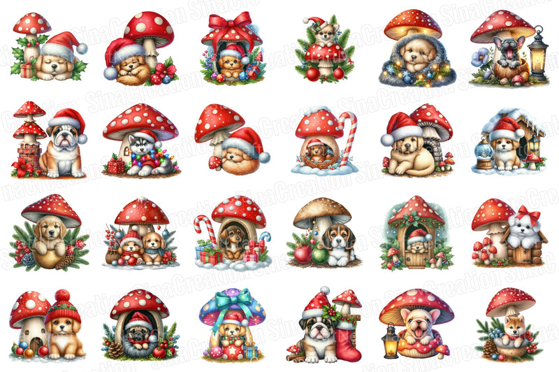 Christmas Dogs Clipart Bundle 1 - CraftNest - Digital Crafting and Art