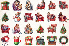 Christmas Movie Night Clipart Bundle - CraftNest - Digital Crafting and Art