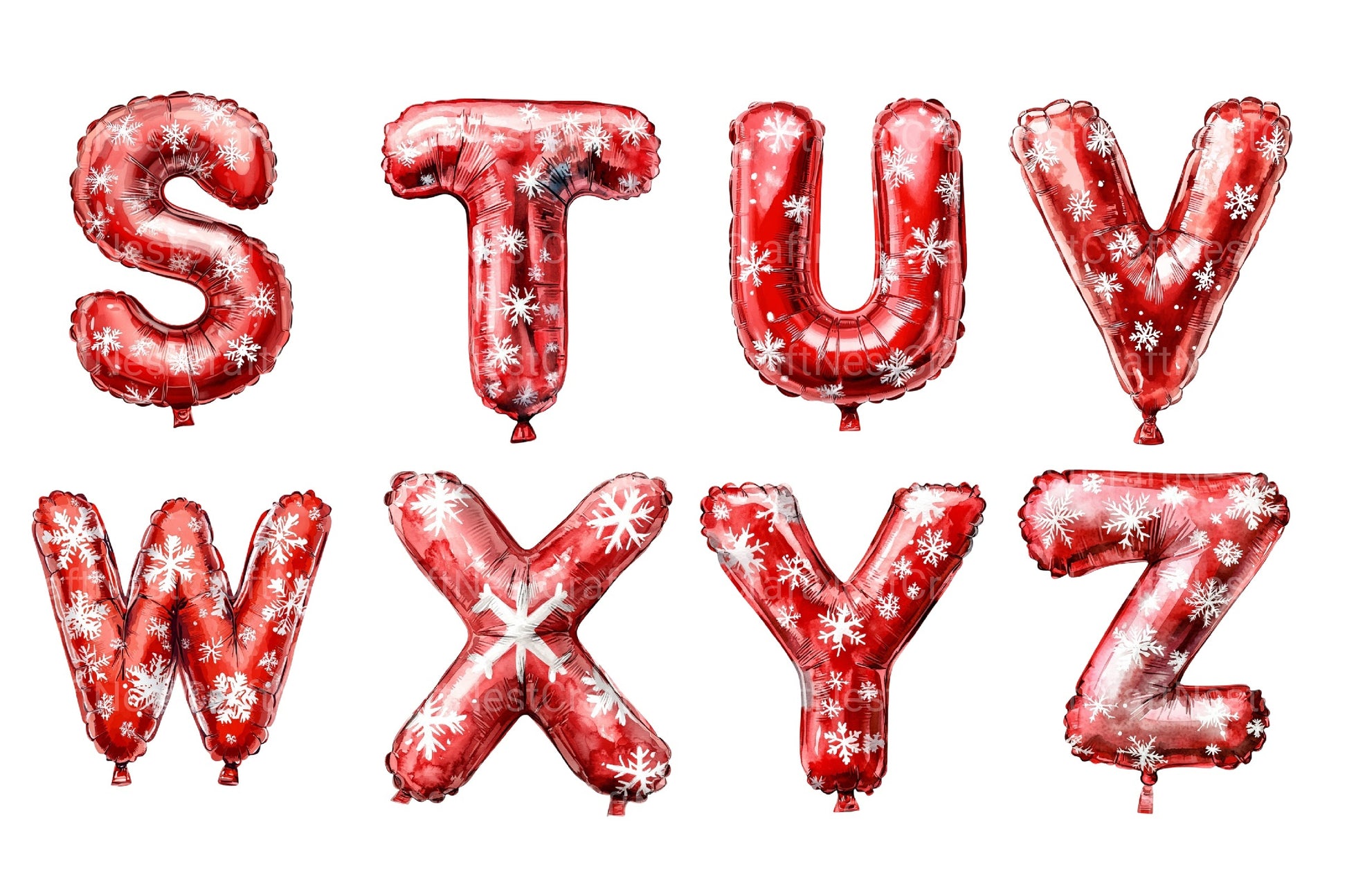 Christmas Alphabet Clipart Bundle 7 - CraftNest - Digital Crafting and Art