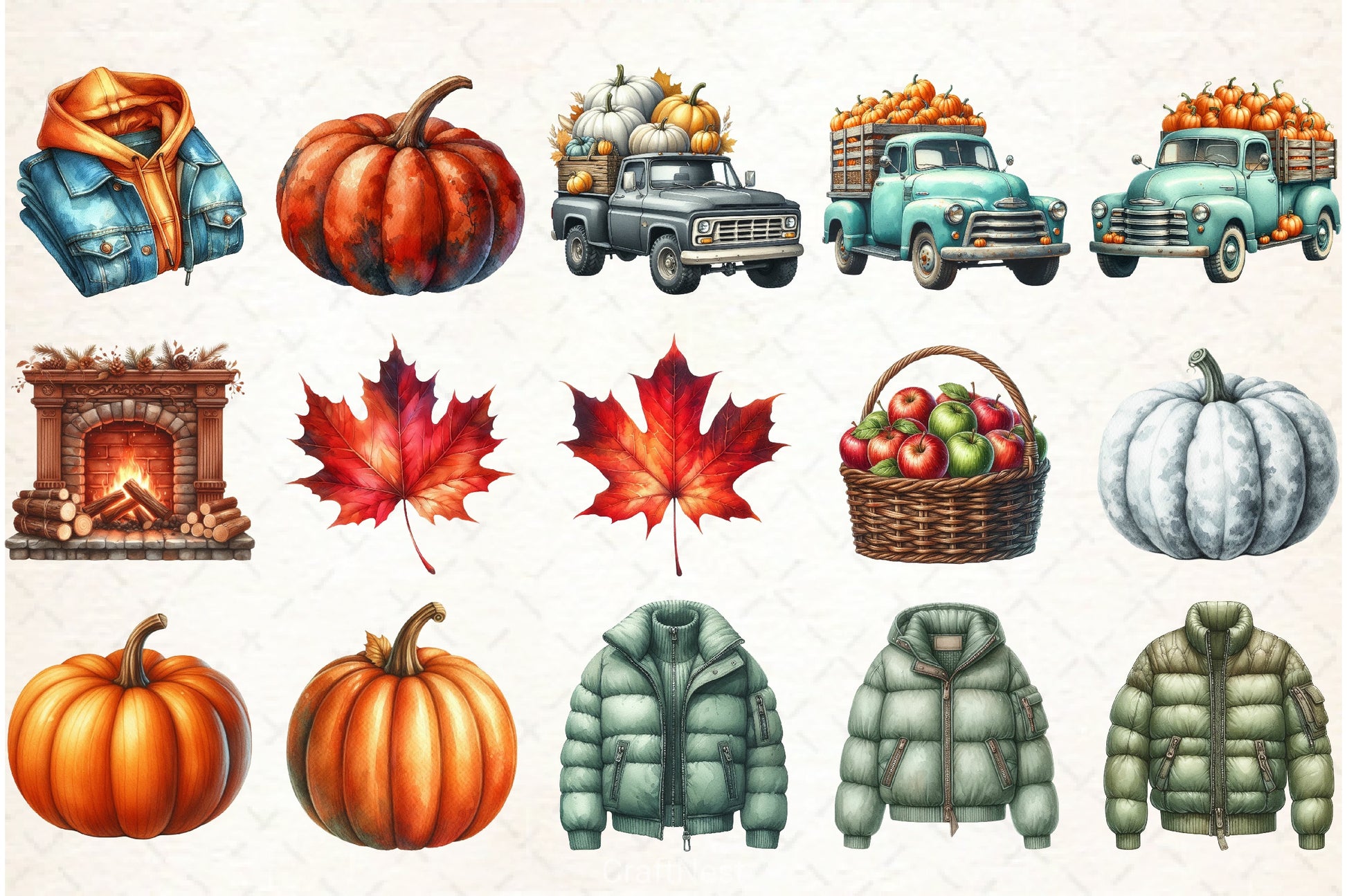 Autumn Clipart Bundle 8 - CraftNest - Digital Crafting and Art