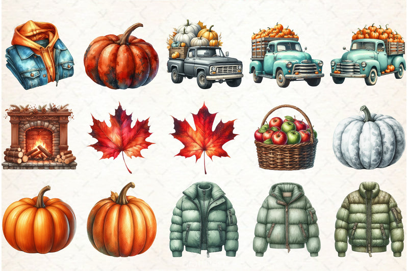 Autumn Clipart Bundle 8 - CraftNest - Digital Crafting and Art