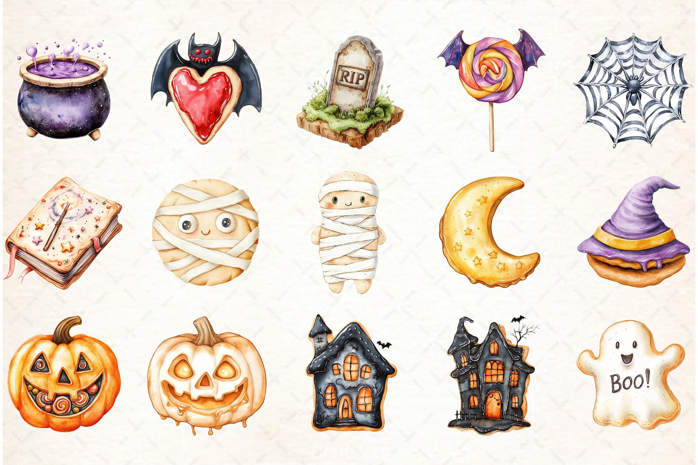 Halloween Cookies Clipart Bundle - CraftNest - Digital Crafting and Art