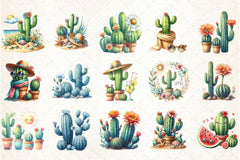 Summer Cactus Clipart Bundle 1 - CraftNest - Digital Crafting and Art