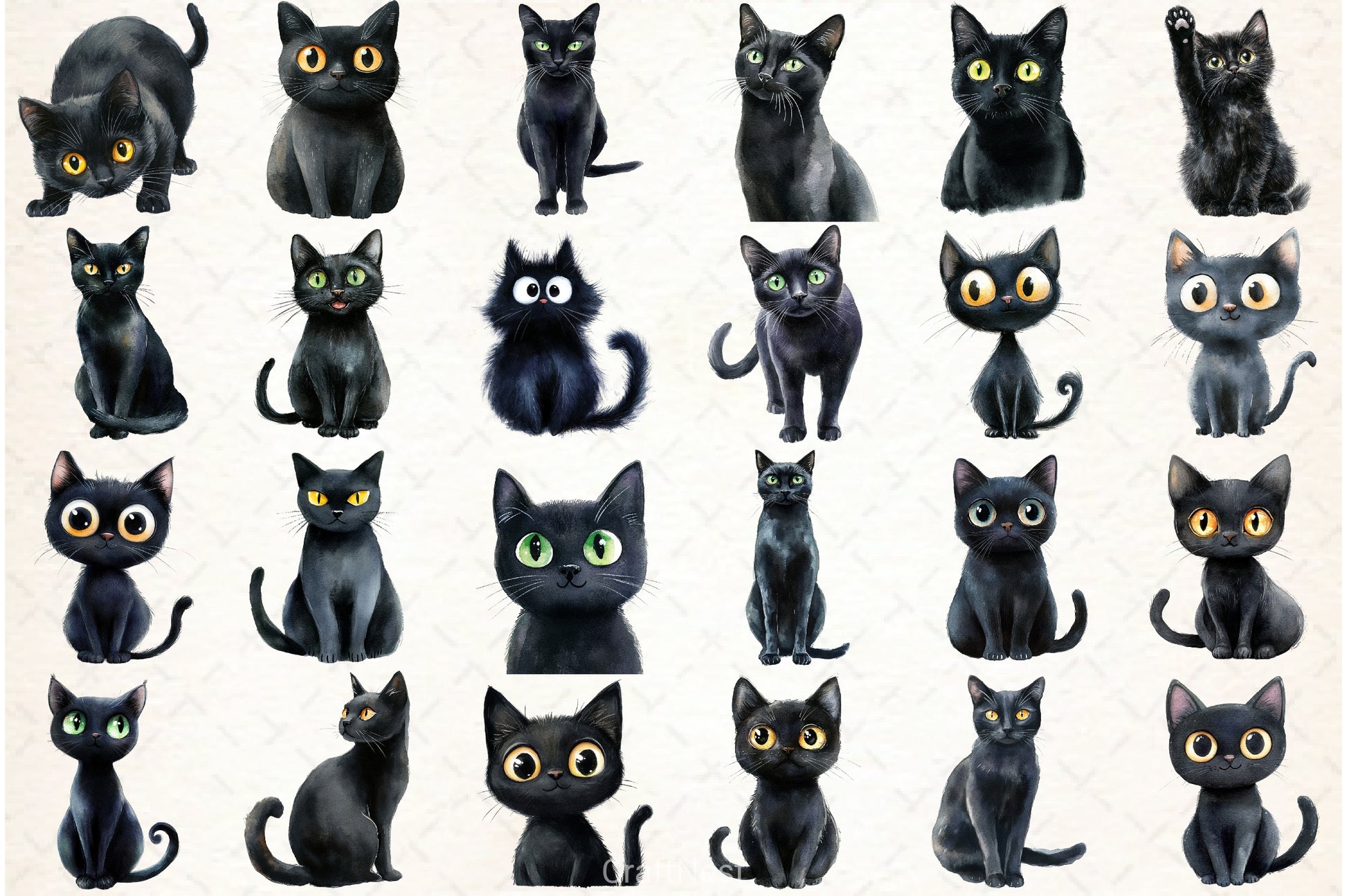 Black Cat Clipart Bundle - CraftNest - Digital Crafting and Art