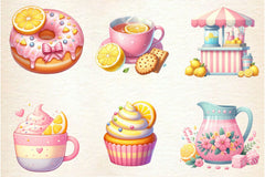 Pastel Pink Lemonade Summer Clipart Bundle - CraftNest - Digital Crafting and Art