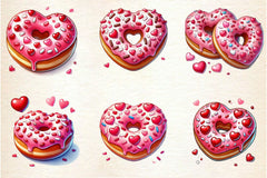 Valentine Donut Clipart Bundle - CraftNest - Digital Crafting and Art
