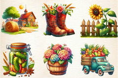 Summer Farming Time Clipart Bundle 2 - CraftNest - Digital Crafting and Art