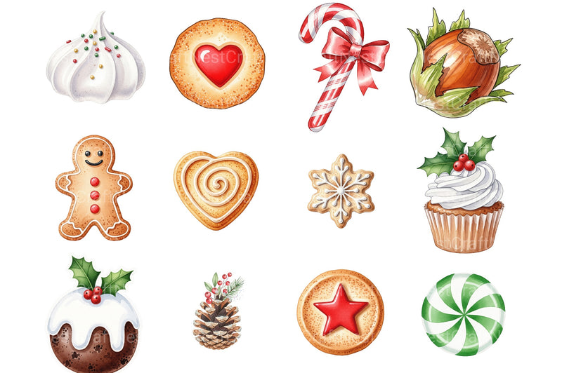 Christmas Sweets Clipart Bundle - CraftNest - Digital Crafting and Art