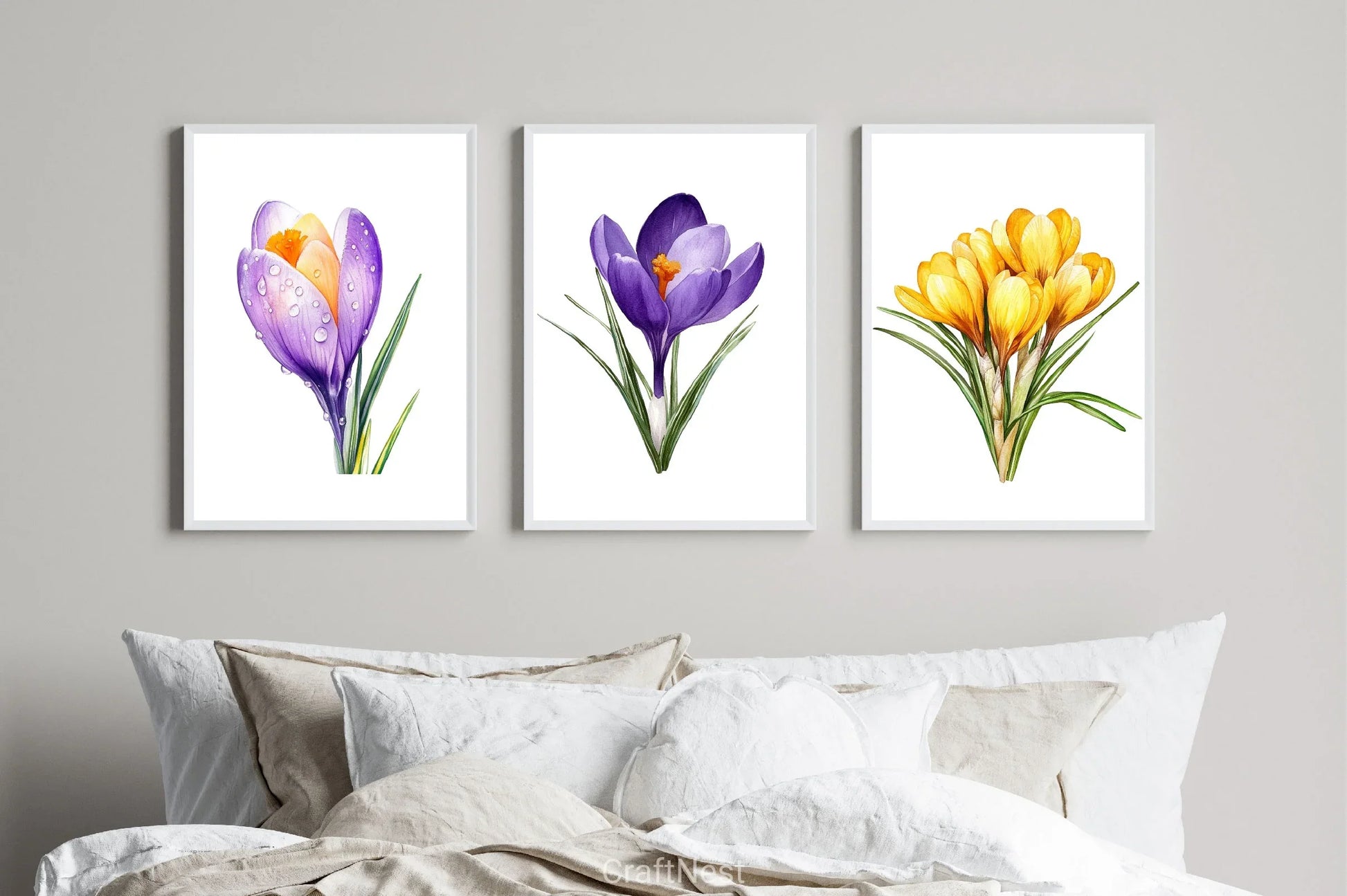 Spring Crocus Flower Clipart Bundle - CraftNest - Digital Crafting and Art