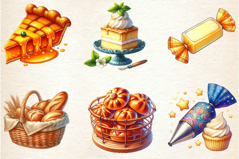 Neutral Baking Clipart Bundle 2 - CraftNest - Digital Crafting and Art