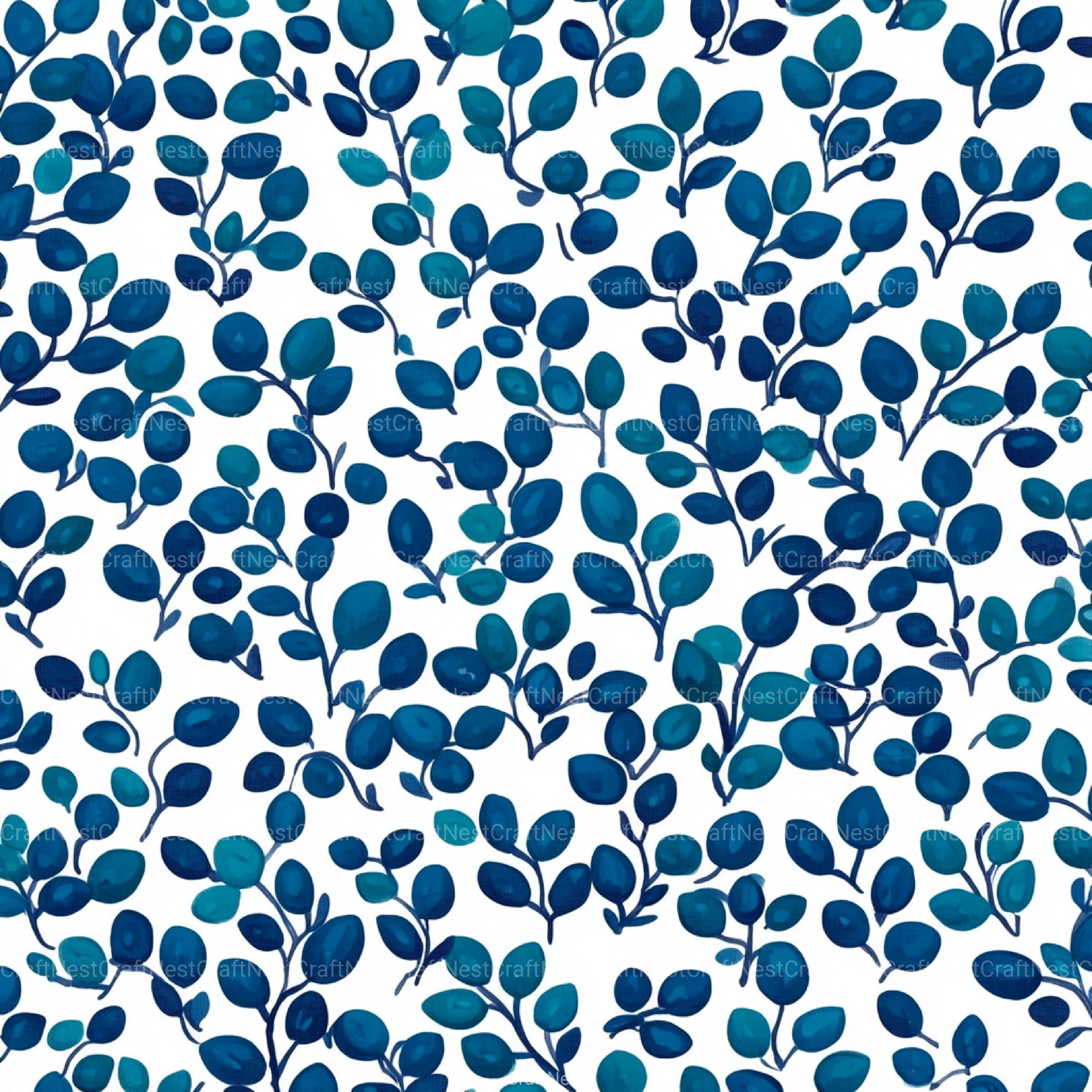 Blueberry Seamless Pattern Papers Digital - CraftNest - Digital Crafting and Art