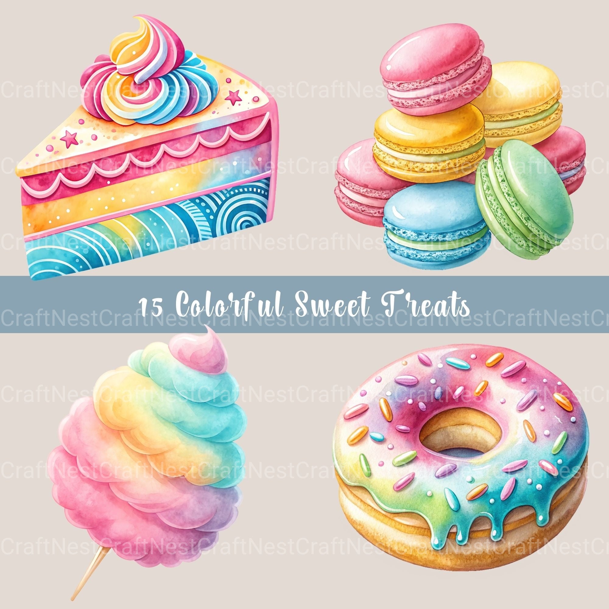Sweet Treats Clipart Bundle - CraftNest - Digital Crafting and Art